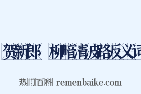 贺新郎·柳暗清波路反义词是什么意思的图片